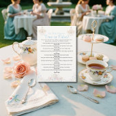 Fancy Tea Etikette Spielkarte Einladung