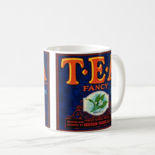 Fancy Tea Label  Mug Kaffeetasse (VorderseiteRechts)