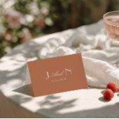 Fancy Terracotta Old Money Wedding Place Cards Tischnummer