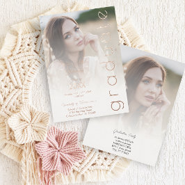 Fancy Vellum Overlay Effect 2 Photos Graduate Folieneinladung