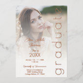 Fancy Vellum Overlay Effect 2 Photos Graduate Folieneinladung (Vorderseite)