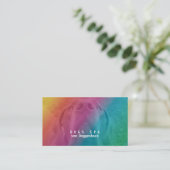 Fancy Verwenden Sie Ihr eigenes Bild Regenbogen Visitenkarte (Stehend Vorderseite)