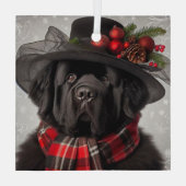 Fancy Vintage Lady Christmas Newf Ornament (Rückseite)