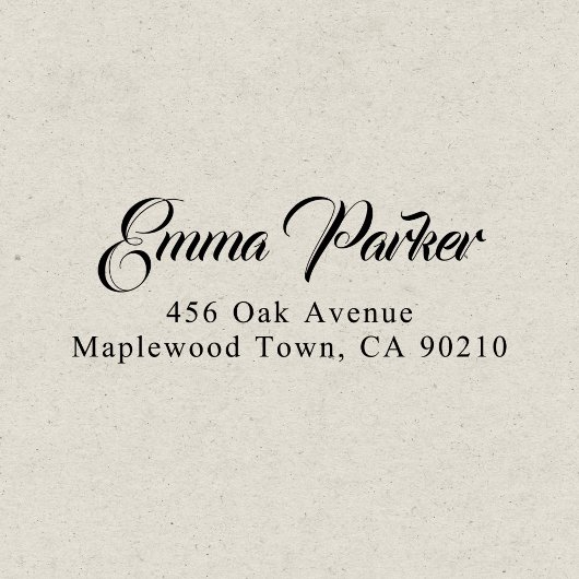 Fancy Vintage Script Kalligrafie einfach Permastempel