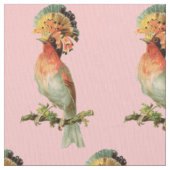 Fancy-Vintage-Vogel Stoff (Nahaufnahme)