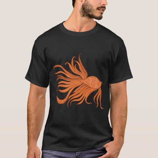 Fancy-Wasserfarbe-Orangefisch T-Shirt (Vorderseite)