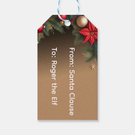 Fancy Weihnachten Personalisiert Geschenkanhänger (Vorderseite)