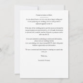 Fancy White Flourish Lace Effect 4 Photos Wedding Save The Date (Rückseite)