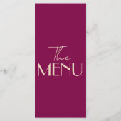 Fancy Wine Old Money Retro Luxury Wedding Menu Menükarte (Rückseite)