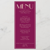 Fancy Wine Old Money Retro Luxury Wedding Menu Menükarte (Vorderseite)