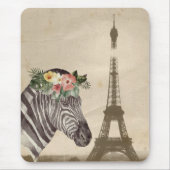 Fancy Zebra & Eiffelturm Mousepad (Vorne)