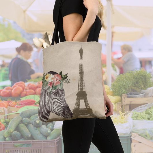 Fancy Zebra & Eiffelturm Tasche