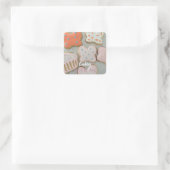 Fancy-Zuckerkekse Quadratischer Aufkleber (Tasche)