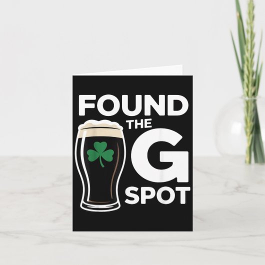 Fand den G Spot lustig St Patricks Day Karte (Vorderseite)