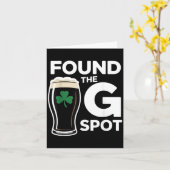 Fand den G Spot lustig St Patricks Day Karte (Gelbe Blume)