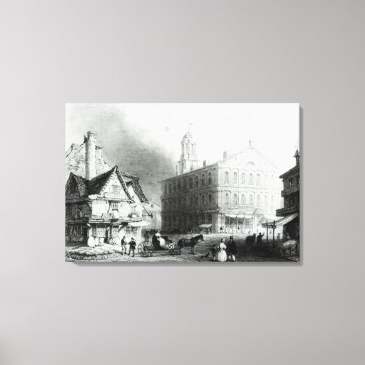 Faneuiel Hall, Boston Leinwanddruck (Vorderseite)