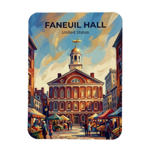 Faneuil Hall Massachusetts Magnet (Vertikal)