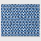 Fanfare in Blau Indigo Geschenkpapier (Flach)