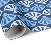 Fanfare in Blau Indigo Geschenkpapier (Rolleneckpunkt)