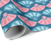 Fanfare in Pink and Aqua Geschenkpapier (Rolleneckpunkt)