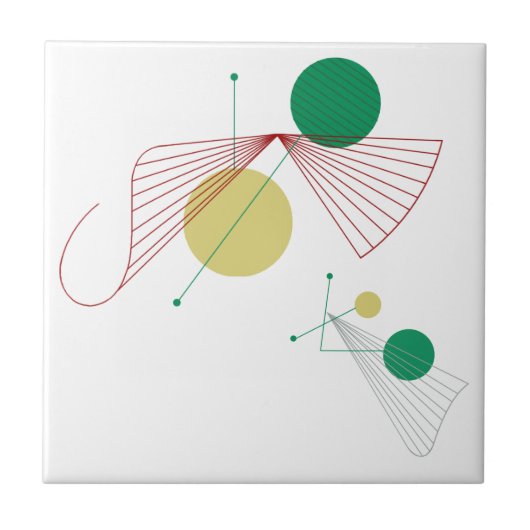 FANFARE Keramik-Fliese Trivet 4,25" - fertigen Sie Fliese (Vorderseite)