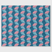 Fanfare Stripe in Pink and Aqua Geschenkpapier (Flach)