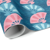 Fanfare Stripe in Pink and Aqua Geschenkpapier (Rolleneckpunkt)