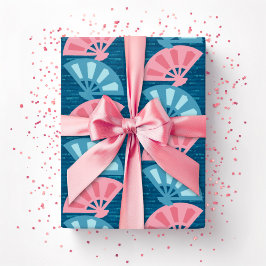 Fanfarestreifen in Rosa und Aqua Geschenkpapier