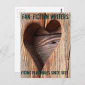 Fanfiction Writers: Fixing Plot-Loches seit 1897 Postkarte (Vorne/Hinten)