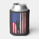 Fang 4. Juli US-amerikanische Flagge Fischer Dosenkühler (Kanne Vorderseite)