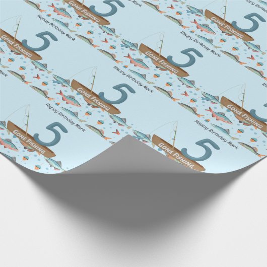 Fang 5. Geburtstag Geschenkpapier (Ecke)