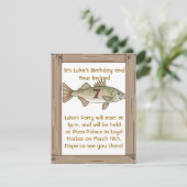 Fang 7. Geburtstagspartei Einladung von Jungen (Stehend Vorderseite)