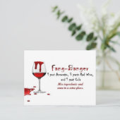 Fang-Banger Drink Rezept Postkarte (Stehend Vorderseite)