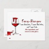Fang-Banger Drink Rezept Postkarte (Vorne/Hinten)
