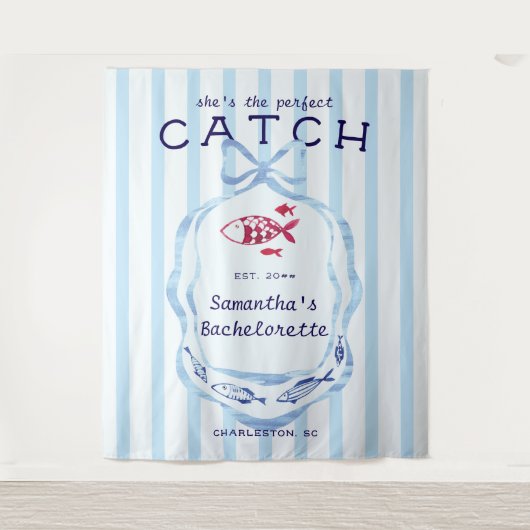 Fang Beach Fishing Bachelorette Hintergrund Wandteppich (Vorderseite)