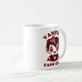 Fang Club | Funny Puff und Niedlich Vampire Kaffeetasse (VorderseiteRechts)