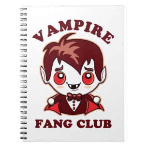 Fang Club   Funny Puff und Niedlich Vampire Notizblock