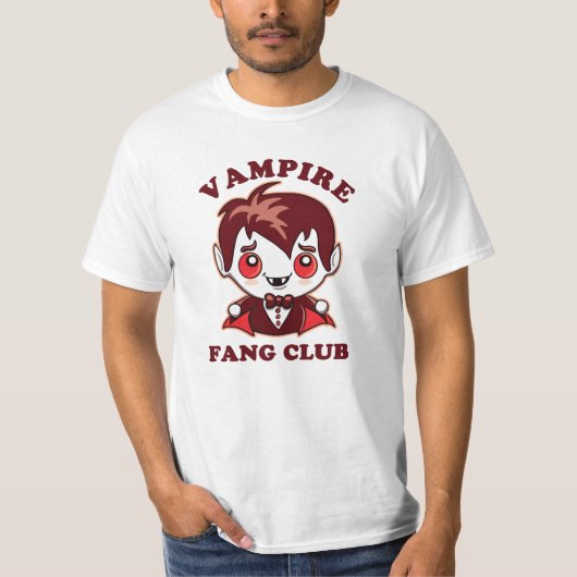 Fang Club | Funny Puff und Niedlich Vampire T-Shirt (Vorderseite)
