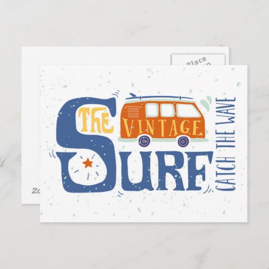 Fang das Wellenposter Postkarte (Vorne/Hinten)