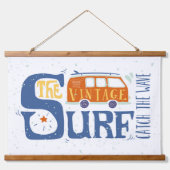 Fang das Wellenposter Wandteppich Mit Holzrahmen (Vorne)