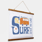 Fang das Wellenposter Wandteppich Mit Holzrahmen (Gewinkelt)