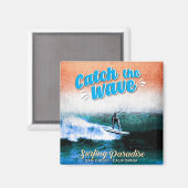 Fang das Wellenreitparadies Magnet (Vorderseite/Rückseite)