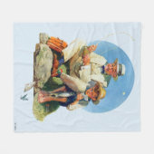 Fang den großen Fisch Fleecedecke (Vorderseite (Horizontal))