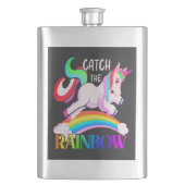 Fang den Regenbogen - Einhorndesigns-15989 Flachmann (Vorderseite)