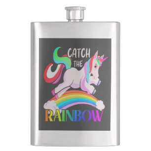 Fang den Regenbogen - Einhorndesigns-15989 Flachmann