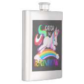 Fang den Regenbogen - Einhorndesigns-15989 Flachmann (Rechts)