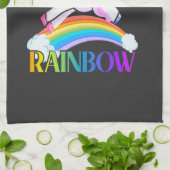 Fang den Regenbogen - Einhorndesigns-15989 Geschirrtuch (Gefaltet)