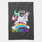 Fang den Regenbogen - Einhorndesigns-15989 Geschirrtuch (Vertikal)
