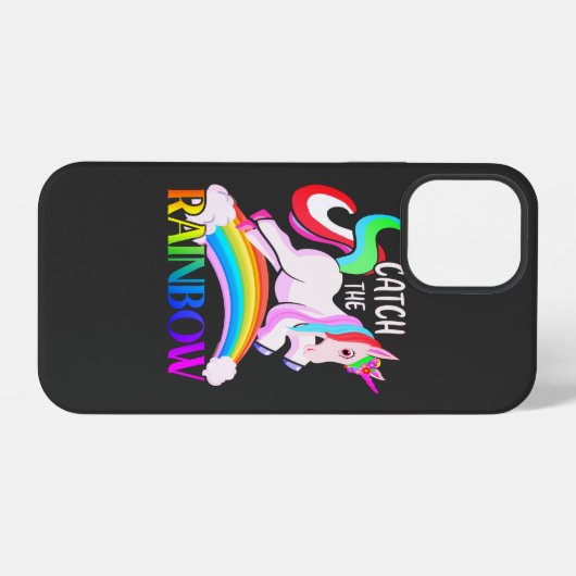 Fang den Regenbogen - Einhorndesigns-15989 iPhone Hülle (Rückseite (Horizontal))