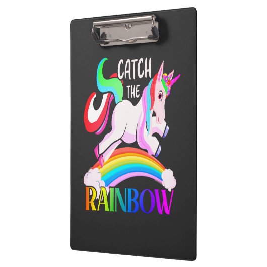 Fang den Regenbogen - Einhorndesigns-15989 Klemmbrett (Links)
